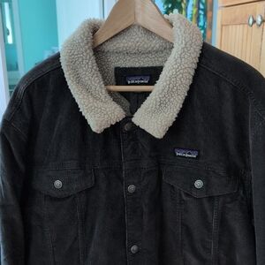 Patagonia Men's Black Sherpa-Collar Jacket